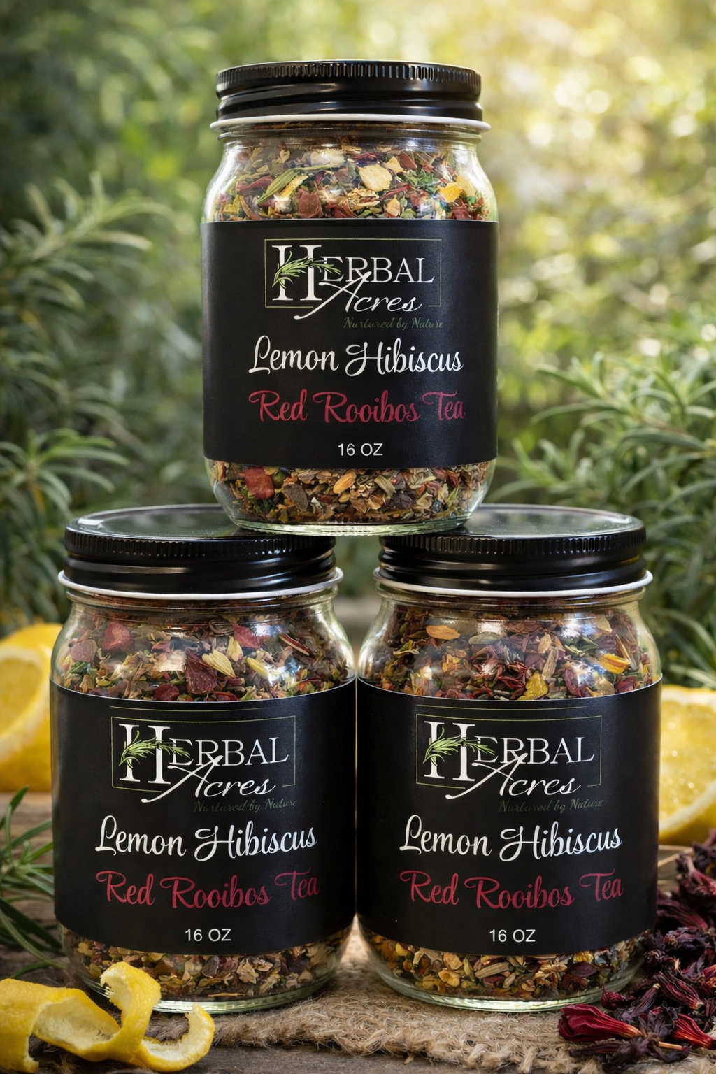 Lemon Hibiscus Red Rooibos Tea 16 oz