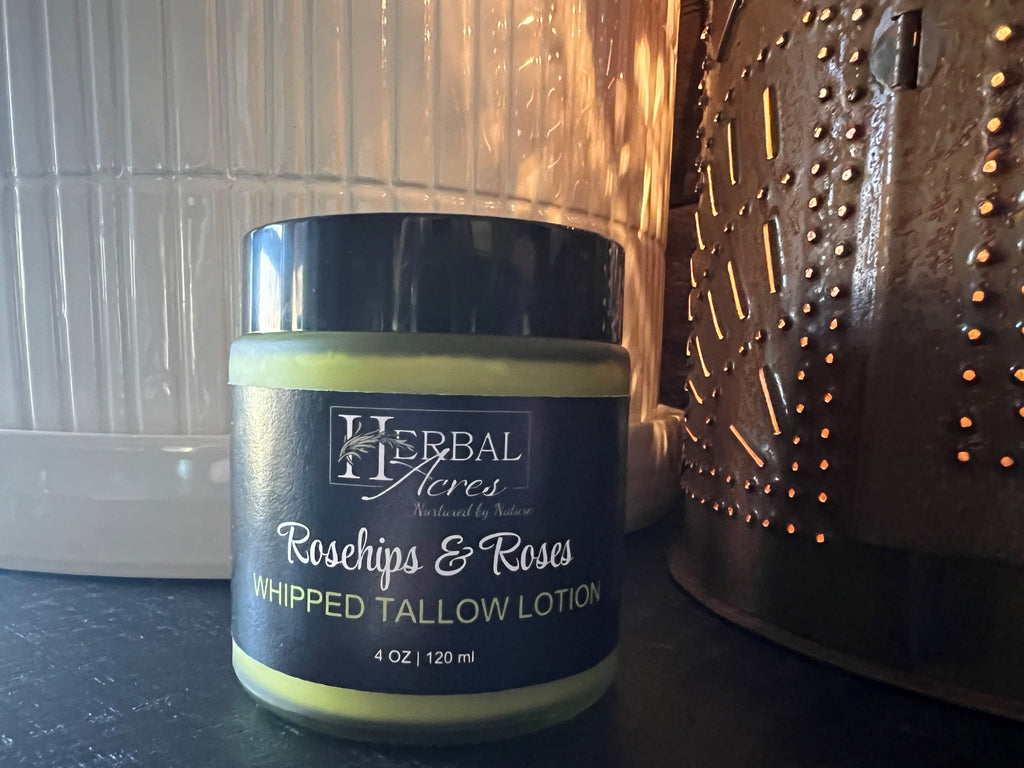 Rosehips & Roses Whipped Tallow 4 oz Face & Body