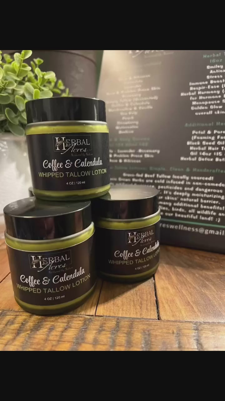 Coffee & Calendula Whipped Tallow 4 oz Face & Body